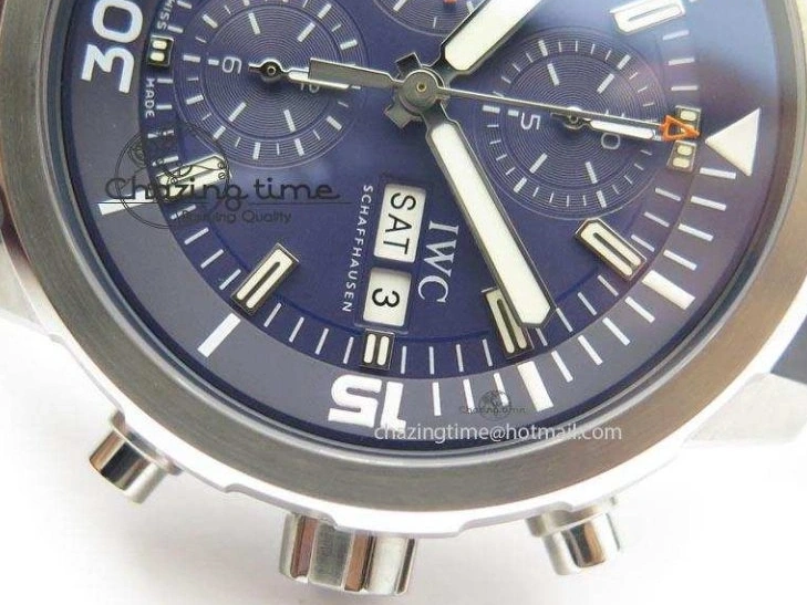 MIROTIME 0512 Aquatimer Chrono IW376803 V6F 1:1 Best Edition Blue Dial On Rubber Strap A WellDesigned 7282